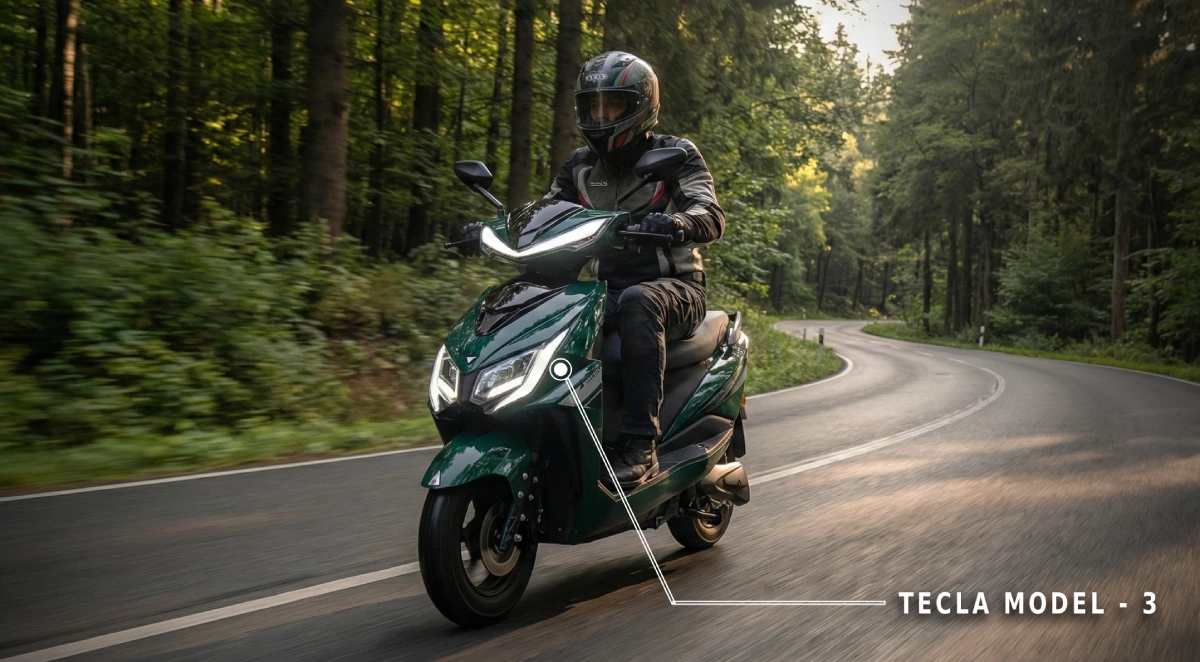 Tecla EV electric scooter cinematic